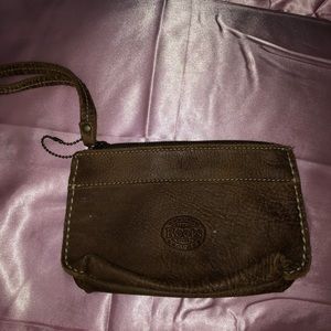 Authentic leather roots wallet/wristlet
